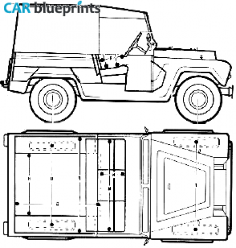 1958 Austin Gipsy SUV blueprint