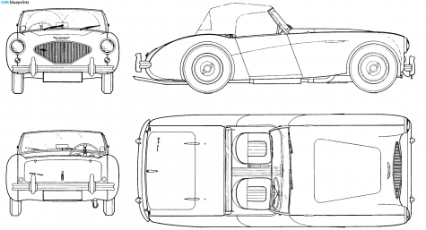 1954 Austin Healey 100 Cabriolet blueprint