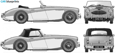 1962 Austin Healey 3000 Mk II Convertible Roadster blueprint