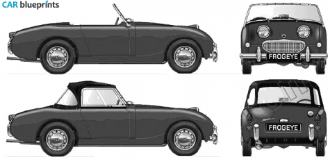 1958 Austin Healey Sprite Mk II Cabriolet blueprint