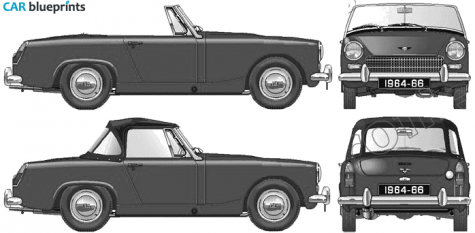 1964 Austin Healey Sprite Mk III 1098cc Cabriolet blueprint