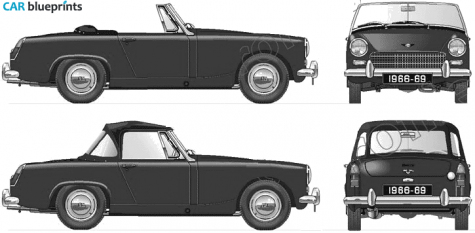 1966 Austin Healey Sprite Mk IV Cabriolet blueprint