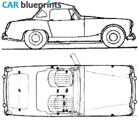 1964 Austin Healy Sprite Mk III Cabriolet blueprint