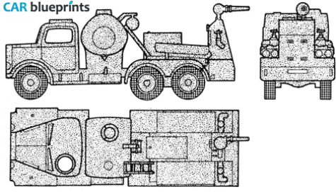 Austin K6 Recovery Vehicle Truck blueprint