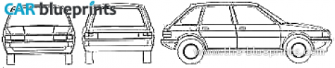 1985 Austin Maestro Hatchback blueprint