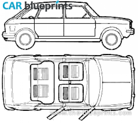 1970 Austin Maxi 1500 Hatchback blueprint