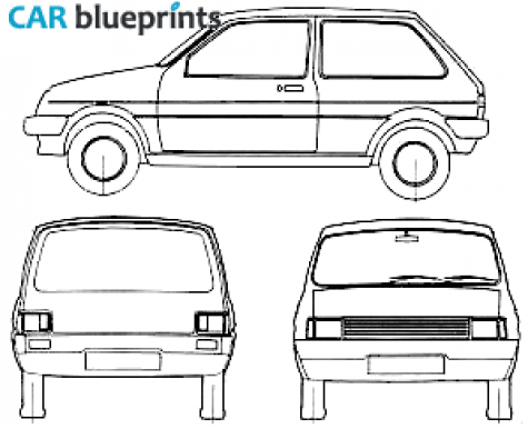 1980 Austin Metro 3-door Hatchback blueprint