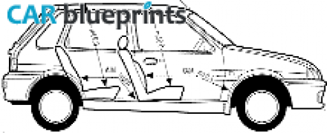 1980 Austin Metro 5-door Hatchback blueprint