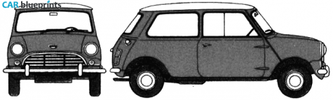 1968 Austin Mini Cooper Hatchback blueprint