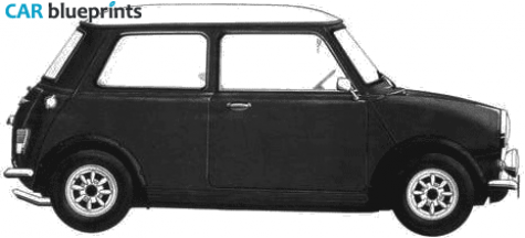 1959 Austin Mini Cooper Hatchback blueprint