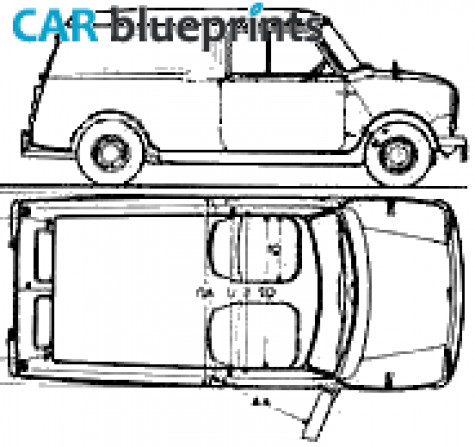 1960 Austin Mini Van blueprint