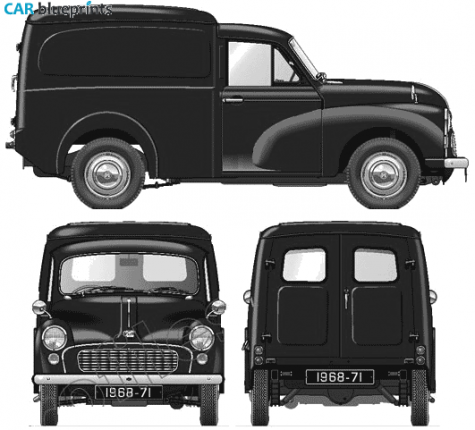 1968 Austin Minor 8cwt Van blueprint