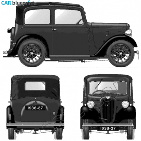 1937 Austin Seven Aca Pearl Cabriolet blueprint