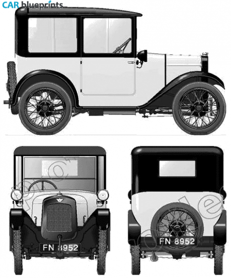 1927 Austin Seven Box Sedan blueprint