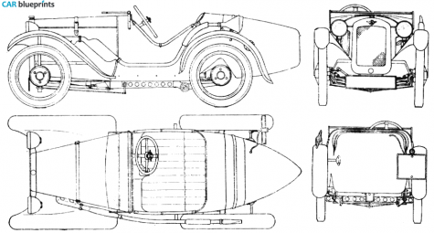 1927 Austin Ulster Cabriolet blueprint