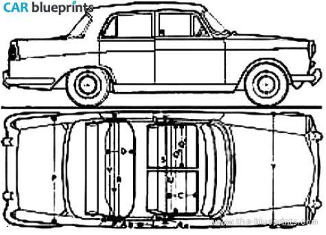 1968 Austin Westminster A110 Sedan blueprint