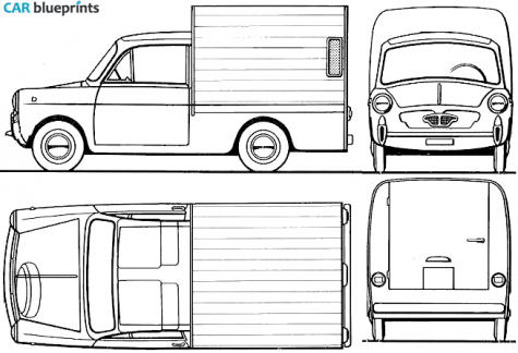 1968 Autobianchi Bianchina Furgoncino 320 Wagon blueprint