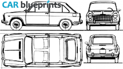 1967 Autobianchi Primula 2-door Fastback Coupe blueprint