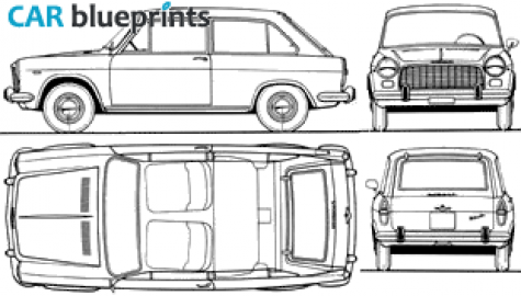 1967 Autobianchi Primula 2-door Fastback Coupe blueprint