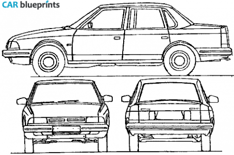 2002 AZLK Moskvich 2142 Knyaz Vladimir Sedan blueprint