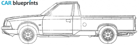 1986 AZLK Moskvich 2335 Pick-up blueprint