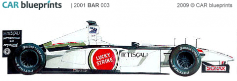 2001 BAR 003 F1 OW blueprint