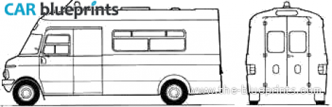 1975 Bedford Ambulance Van blueprint