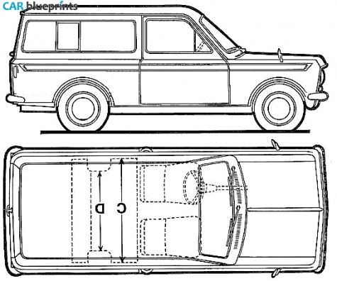 1969 Bedford Beagle Wagon blueprint