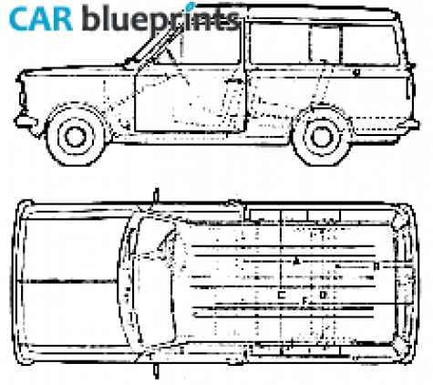 1964 Bedford HA Beagle Van blueprint