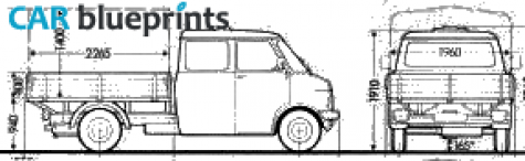 Bedford Blitz Truck blueprint