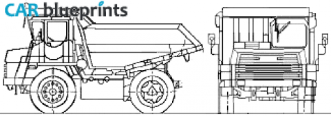 2007 BelAZ 7540 Dump Truck blueprint