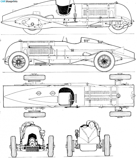 1929 Bentley 4 1/2 Litre SC Birkins Brooklands Car OW blueprint