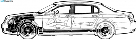 2005 Bentley Continental Flying Spur Sedan blueprint