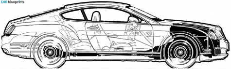 2004 Bentley Continental GT Coupe blueprint