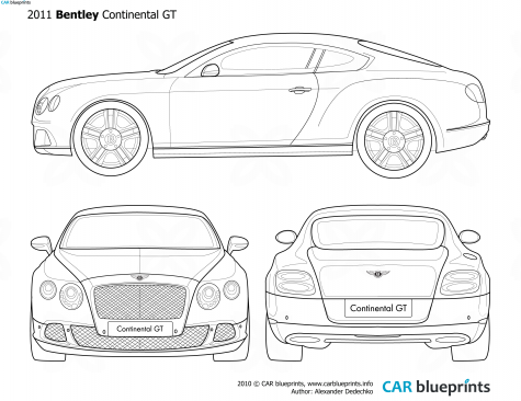 2011 Bentley Continental GT Coupe blueprint