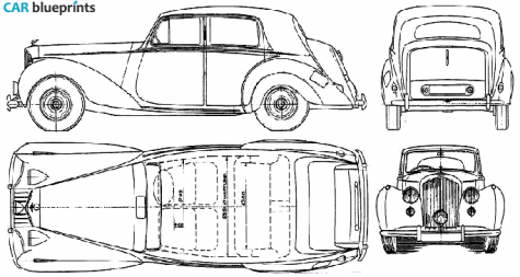 1950 Bentley Mk VI Sedan blueprint