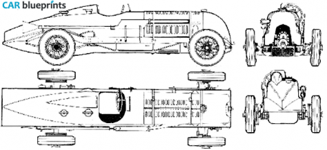 1929 Bentley Speed Six Cabriolet blueprint