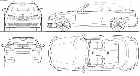 2008 BMW 1-Series E88 Cabriolet blueprint