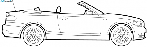 2009 BMW 1-Series E88 Cabriolet blueprint