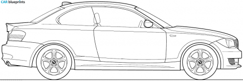 2008 BMW 1-Series E82 Coupe blueprint