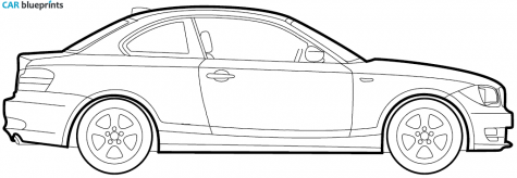 2009 BMW 1-Series E82 Coupe blueprint