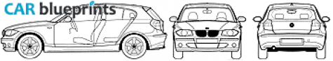 2006 BMW 1-Series E87 116i Hatchback blueprint