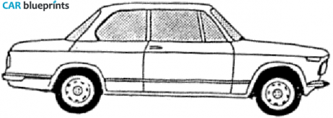 1974 BMW 2002 2-door Sedan blueprint