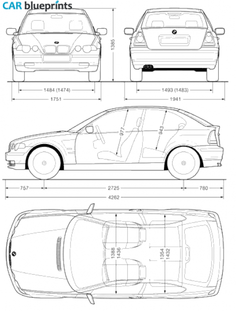 2001 BMW 3-Series E46 Compact Hatchback blueprint