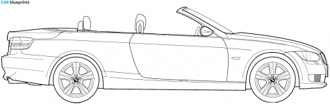 2008 BMW 3-Series E93 Cabriolet blueprint