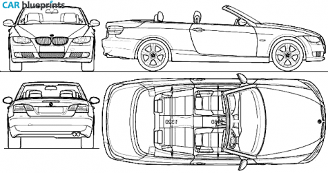 2009 BMW 3-Series E93 Cabriolet blueprint