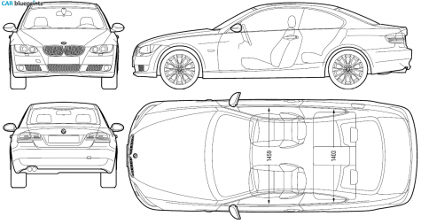 2006 BMW 3-Series E92 Coupe blueprint