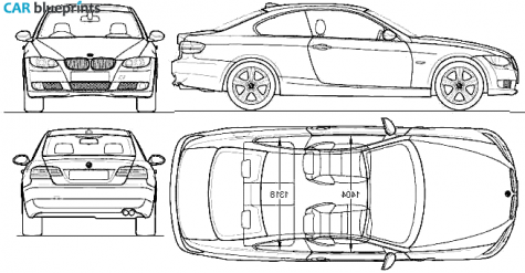 2009 BMW 3-Series E92 Coupe blueprint