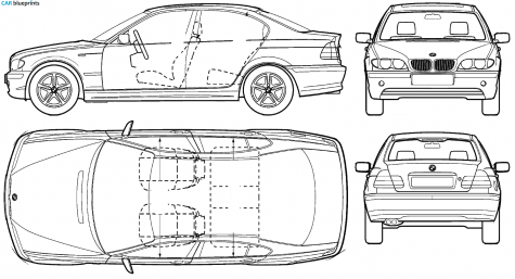 2004 BMW 3-Series E46 Sedan blueprint