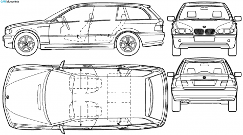 2004 BMW 3-Series E46 Touing Wagon blueprint